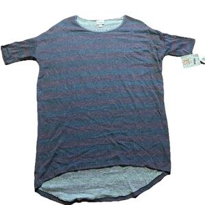 LuLaRoe Irma Oversized Tunic NWT Red Blue